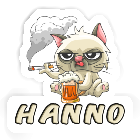 Sticker Hanno Smoking Cat Image