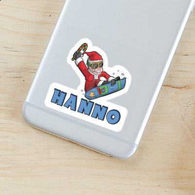 Sticker Christmas Snowboarder Hanno Gift package Image