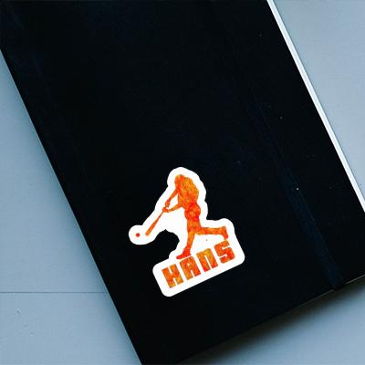 Aufkleber Hans Baseballspieler Notebook Aufkleber Hans Baseballspieler Notebook Image
