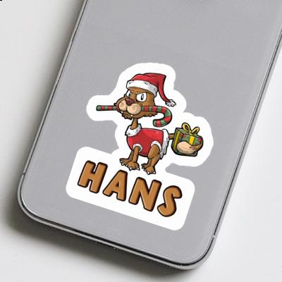Weihnachtskatze Sticker Hans Laptop Image