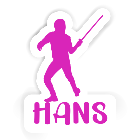 Hans Autocollant Escrimeur Laptop Image