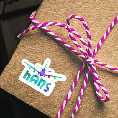 Sticker Hans Airplane Image