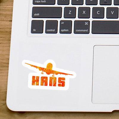 Aufkleber Hans Flugzeug Laptop Image