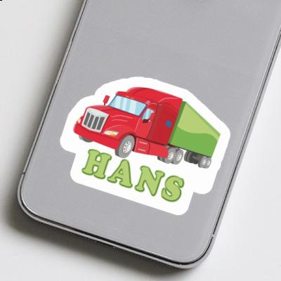 Sticker Hans Articulated lorry Gift package Image
