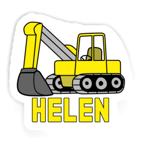 Excavator Sticker Helen Image