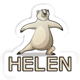 Yoga Bear Sticker Helen Image