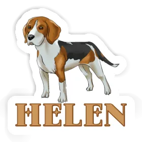 Aufkleber Beagle Hund Helen Image