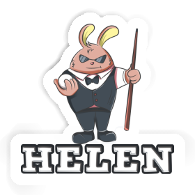 Helen Aufkleber Billardspieler Image