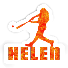 Helen Sticker Baseball Player Image