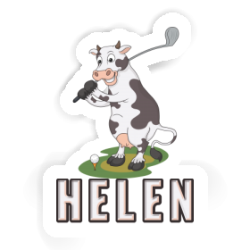 Helen Sticker Golf Cow Image