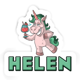 Licorne festive Autocollant Helen Image