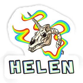 Helen Aufkleber Einhorn-Totenkopf Image