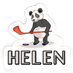 Helen Sticker Ice Hockey Panda Image