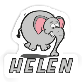 Sticker Jumping Elephant Helen Image