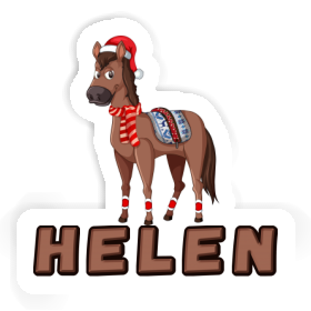 Cheval de Noël Autocollant Helen Image