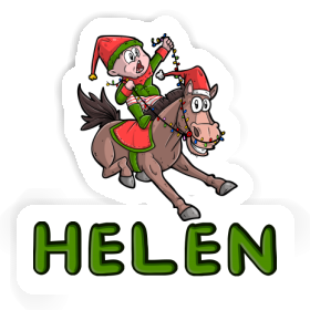 Cheval de Noël Autocollant Helen Image