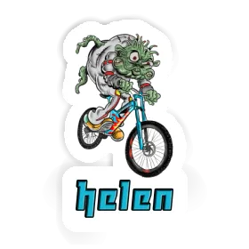 Helen Sticker Downhill Biker Image