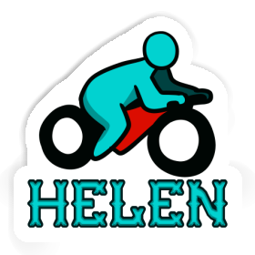 Motorbike Driver Sticker Helen Image