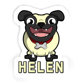 Aufkleber Mops Helen Image