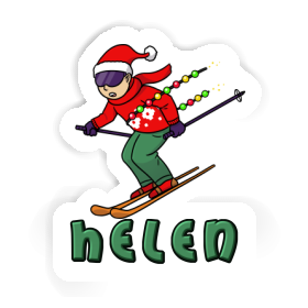 Sticker Weihnachtsskifahrer Helen Image