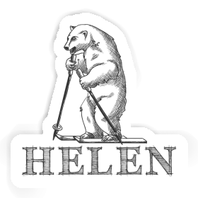 Helen Sticker Skier Image