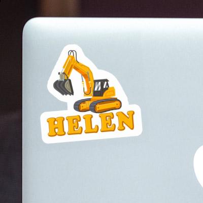 Excavator Sticker Helen Notebook Image