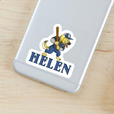 Baseball Dog Sticker Helen Image