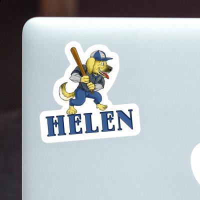 Baseball Dog Sticker Helen Notebook Image