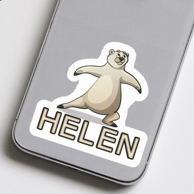 Yoga Bear Sticker Helen Notebook Image