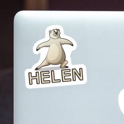 Yoga Bear Sticker Helen Laptop Image