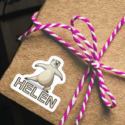 Yoga Bear Sticker Helen Notebook Image