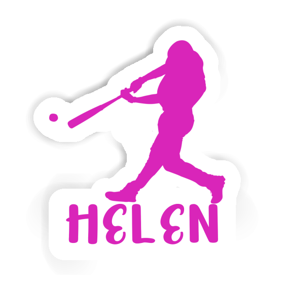 Baseball Player Sticker Helen Laptop Image