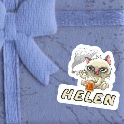 Sticker Smoking Cat Helen Gift package Image