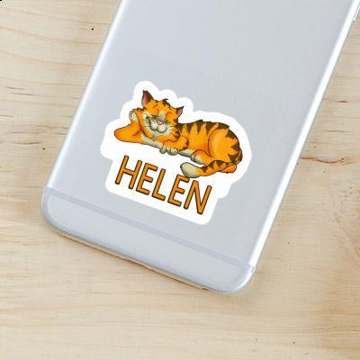 Sticker Helen Chilling Cat Laptop Image