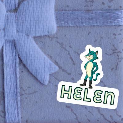 Standing Cat Sticker Helen Notebook Image