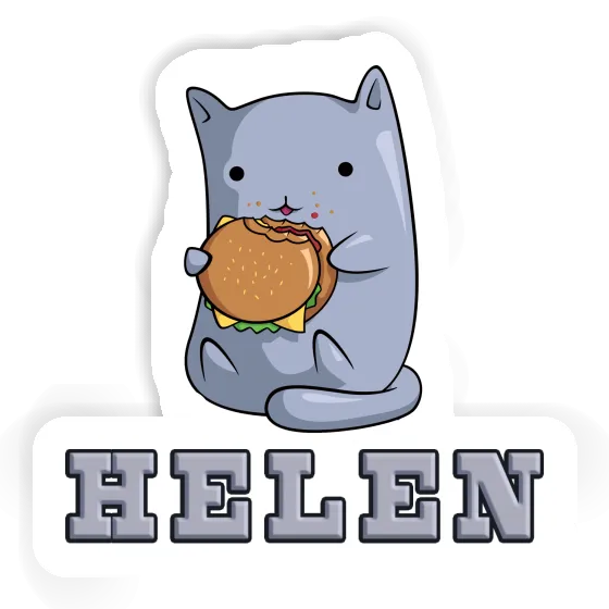 Hamburger Cat Sticker Helen Gift package Image