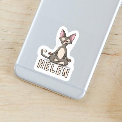 Yoga Cat Sticker Helen Notebook Image