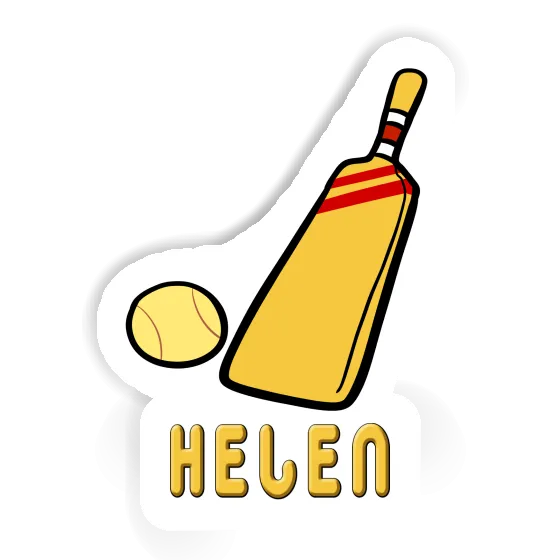 Sticker Cricket Bat Helen Image