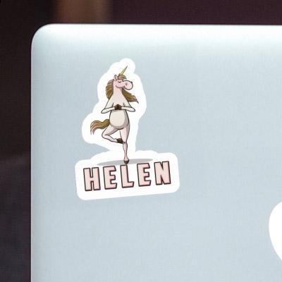 Helen Sticker Yoga Unicorn Notebook Image