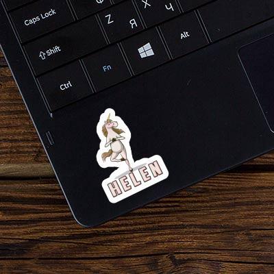 Helen Sticker Yoga Unicorn Laptop Image