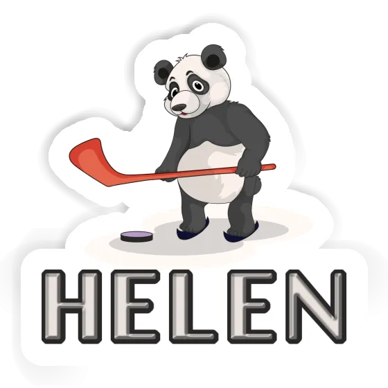 Helen Sticker Ice Hockey Panda Image