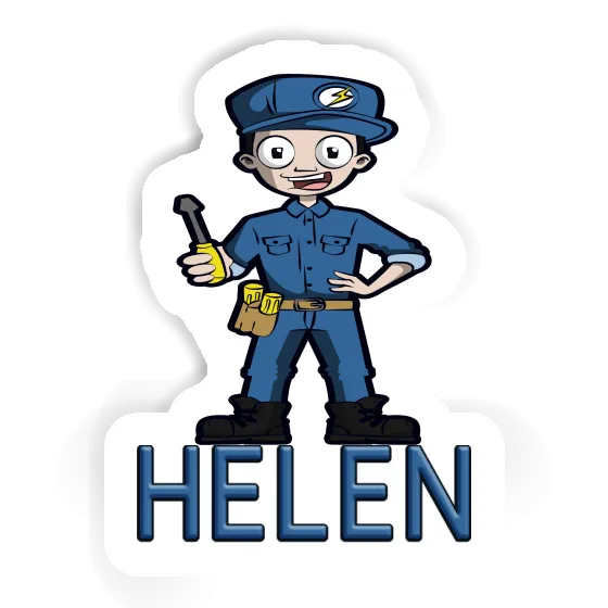 Sticker Electrician Helen Notebook Image