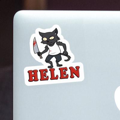 Sticker Psycho Cat Helen Image