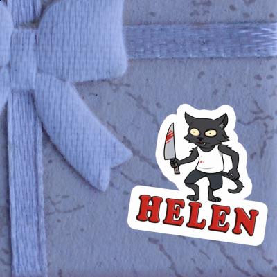 Autocollant Chat psychopathe Helen Gift package Image