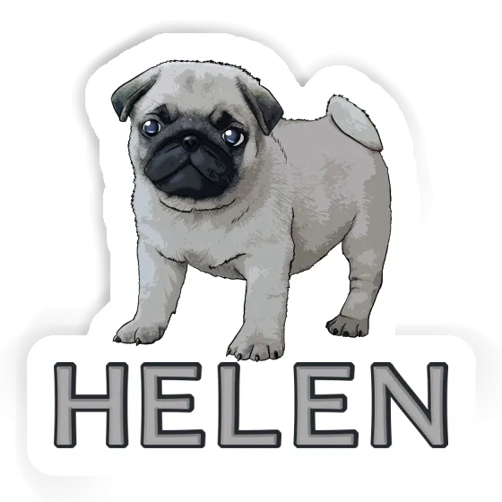 Sticker Pug Helen Laptop Image