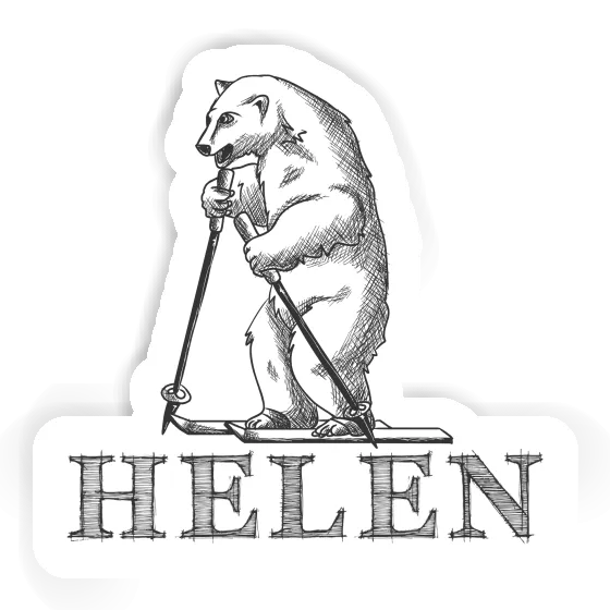 Helen Sticker Skier Image