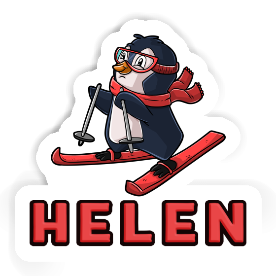 Skifahrerin Aufkleber Helen Notebook Image