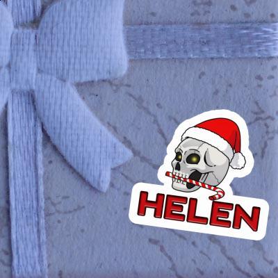 Sticker Weihnachtstotenkopf Helen Notebook Image