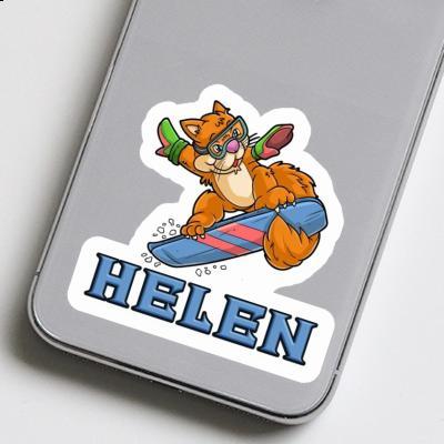 Sticker Snowboarder Helen Laptop Image