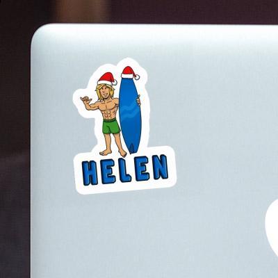 Autocollant Surfeur de Noël Helen Image